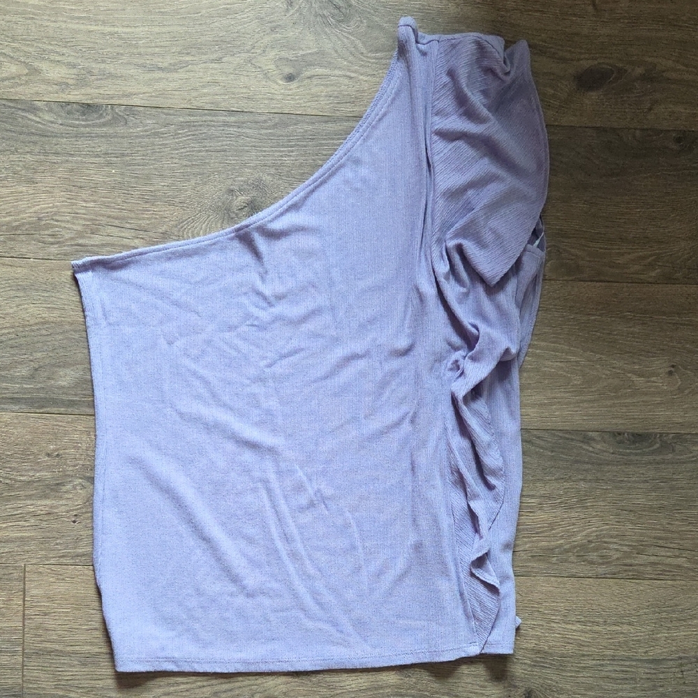 Nine West Light Purple One-Shoulder Top